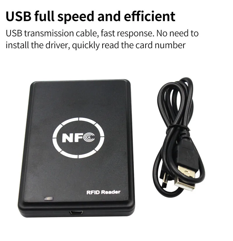 125KHZ+13.56MHZ NFC PM4 IC/ID Duplicator RFID Reader Full Writer Decoding Funct