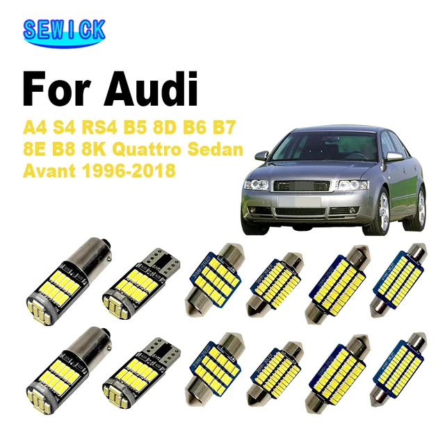 SEWICK Map Dome Canbus For Audi A4 S4 RS4 B5 8D B6 B7 8E B8 8K Quattro  Sedan Avant LED Interior Light Bulbs Kit Car Accessories - AliExpress