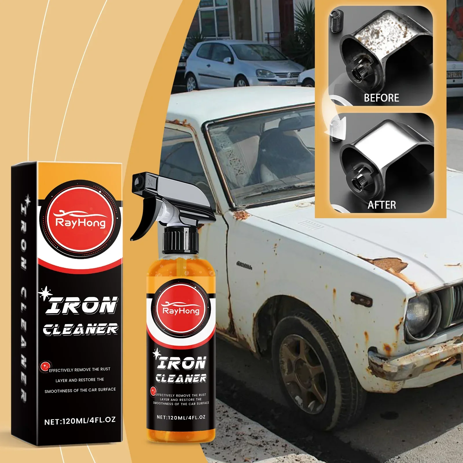 Heavy Duty Rust Remover Spray For Auto Metal Parts