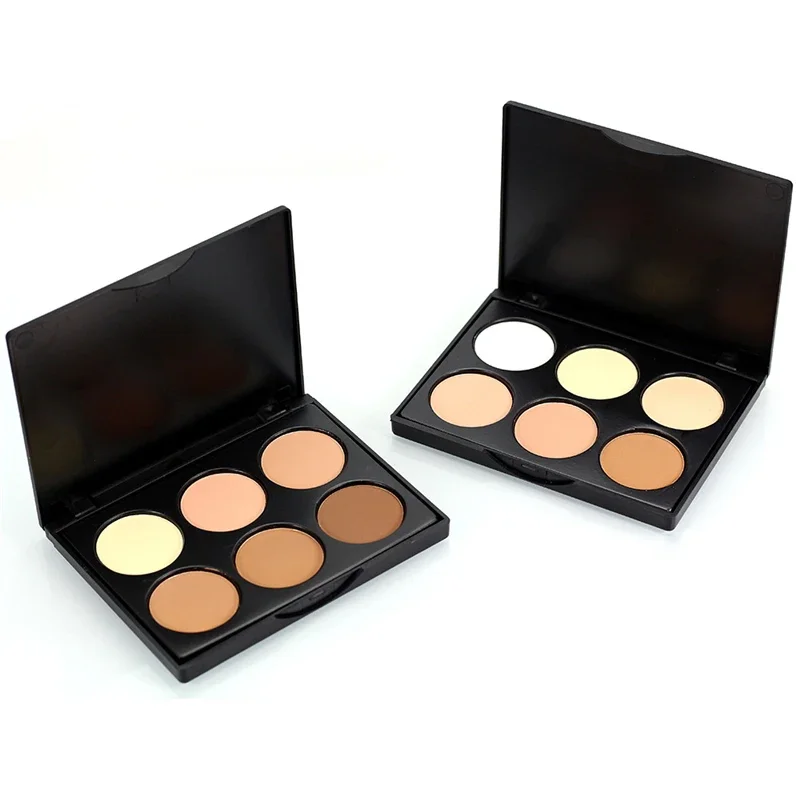 6 Colors Face Highlighter Powder Palette Corrector Concealer Powder Palette Contouring Highlighter Bronzer Makeup