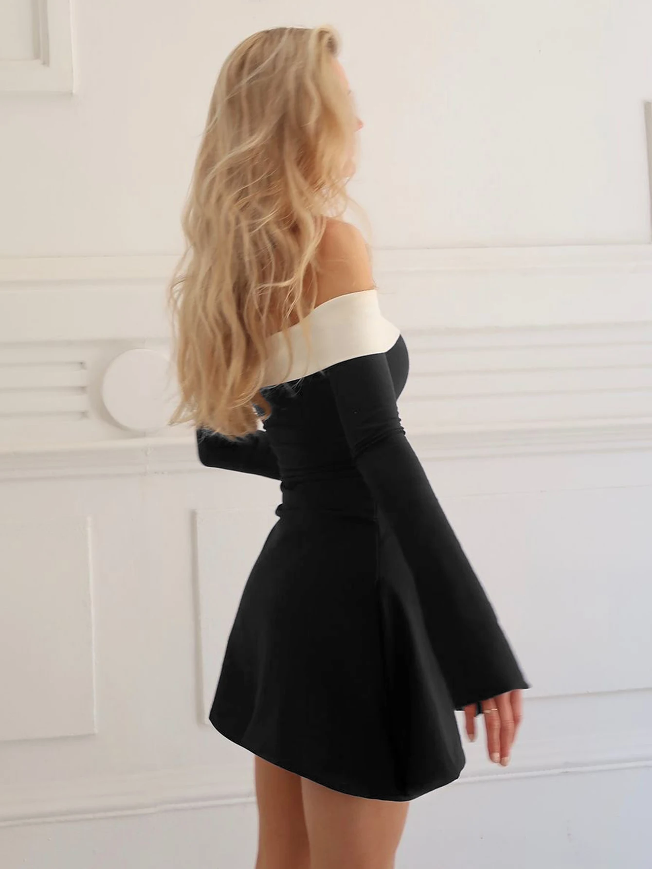 Vestido Elegante manga Longa