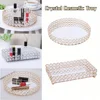 Mirror Cosmetic Plate, Round Glass Perfume Plate, Suitable for Dressing, Jewelry and Cosmetics Storage, Gift Home Decoration 1