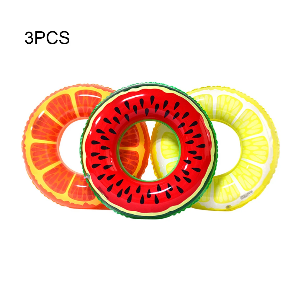 

3pcs PVC Inflatable Pool Float Circle For Kids And Adults - Fun In Sun No Leak Swimming Ring For Enjoy Summer Party Fun