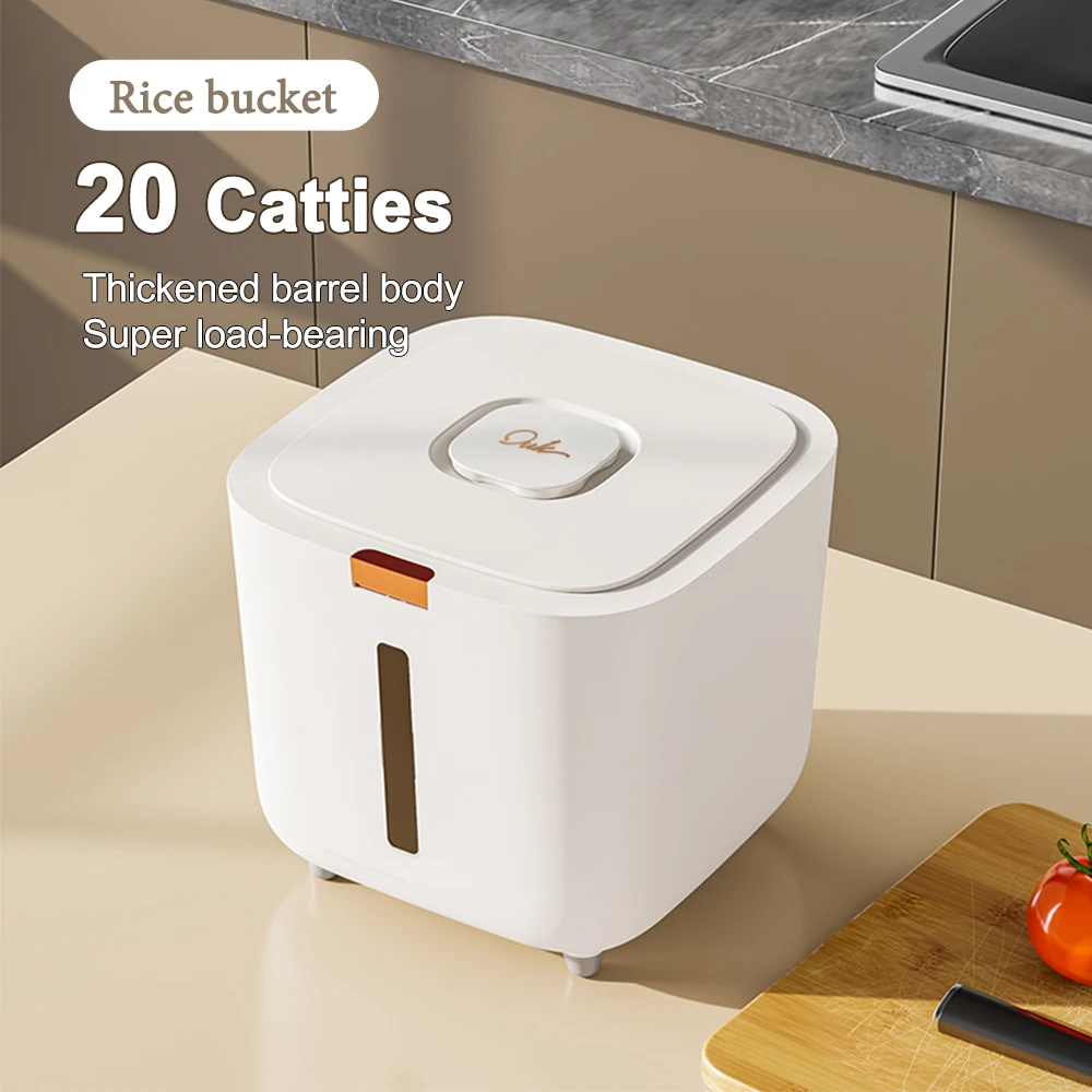 Durable Insect & Moisture Resistant Grain Storage Container with Lid, 5/10KG Capacity