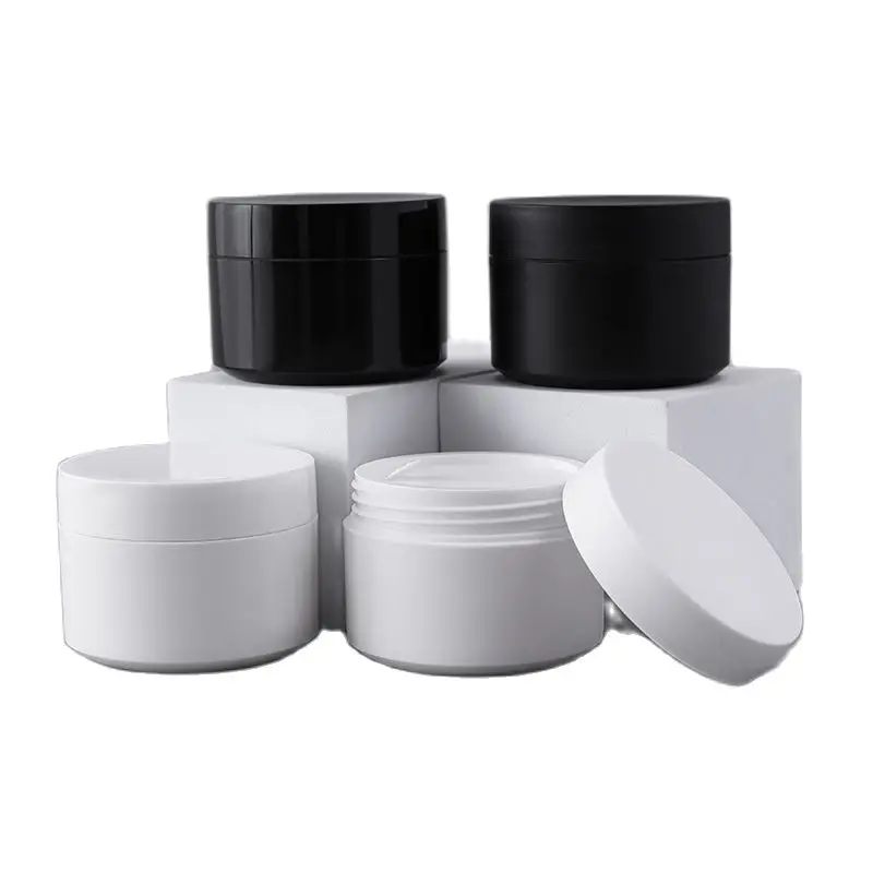 

Cream Jars Plastic Pots Screw Lid 5g 10g 15g 30g 50g Empty Refillable Boxes Black White Makeup Containers For Cosmetics 30pcs