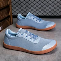 New Men's Wide Barefoot Canvas Sneaker 2024 Fashion Flats Soft Zero Drop Sole Wider Toe Light Weight Fashion Sneakes Big Size 48 1