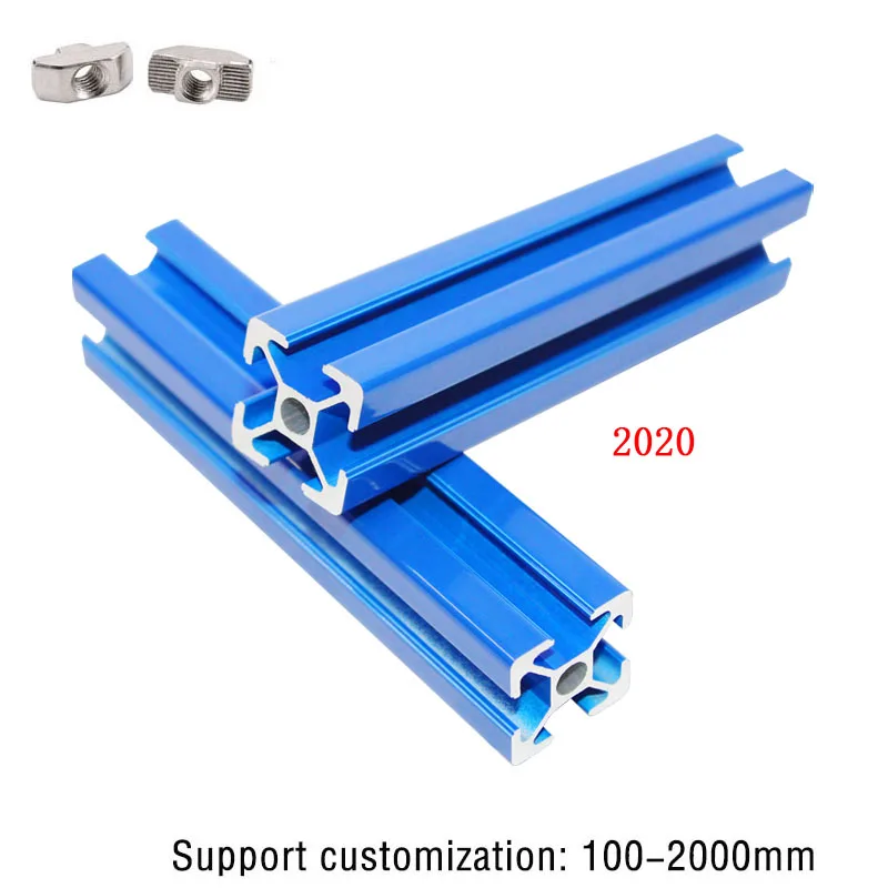 2020 aluminium extrusion t slot aluminium profile 20x20 aluminium profile  0.5 meter/piece or customized - AliExpress