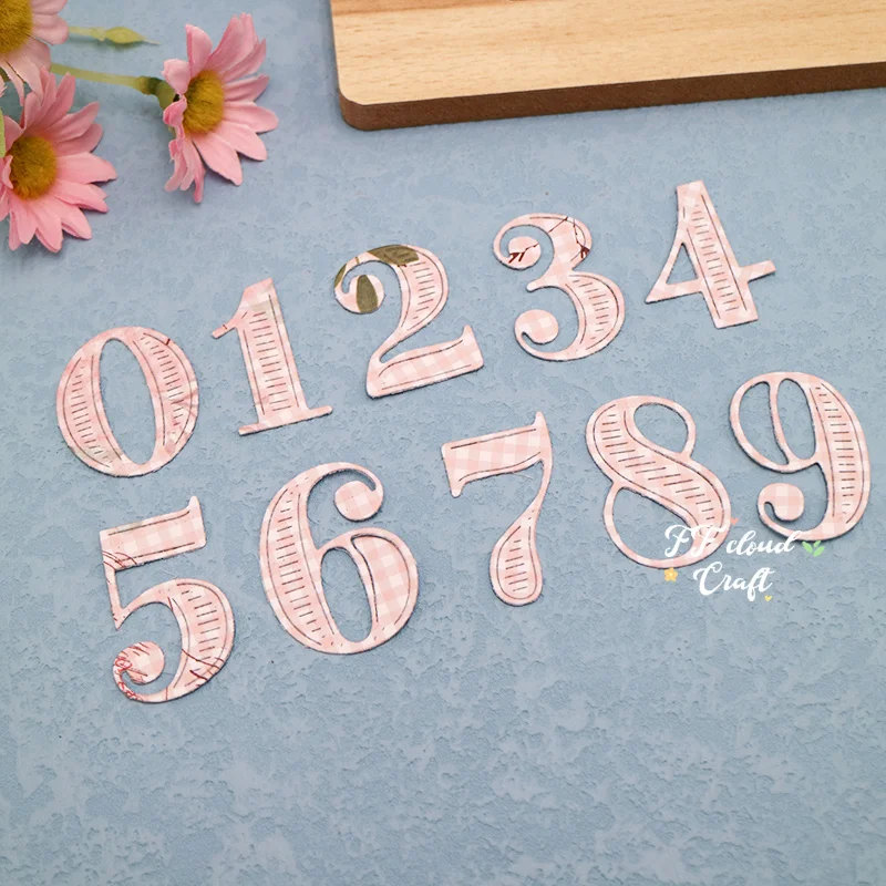 New Cutting Dies Number Scrapbook Embossing Educational DIY Paper