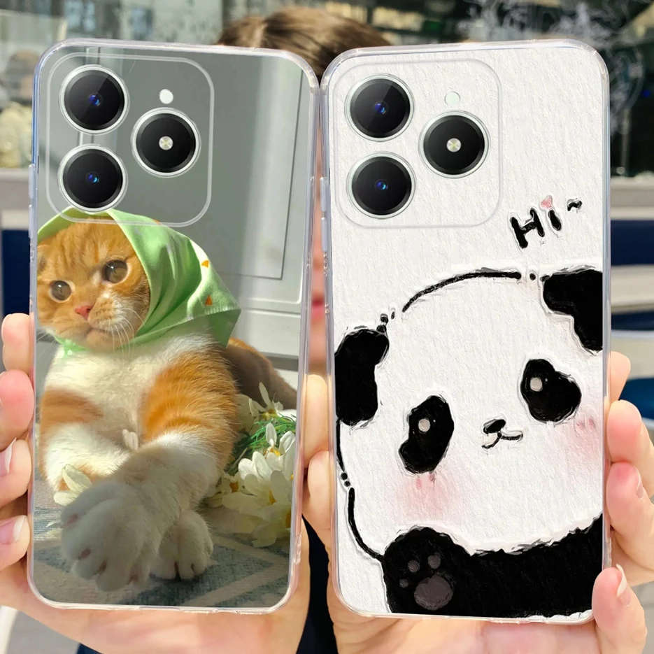 Cute Panda Cartoon Painted Soft Slim Phone Case, Bumper Cover