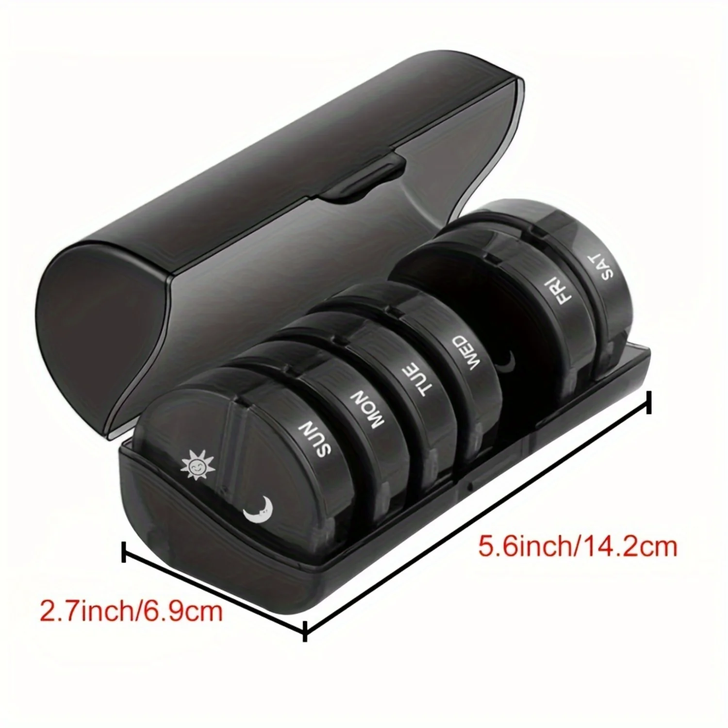 Large Capacity Weekly Pill Organizer for Supplements