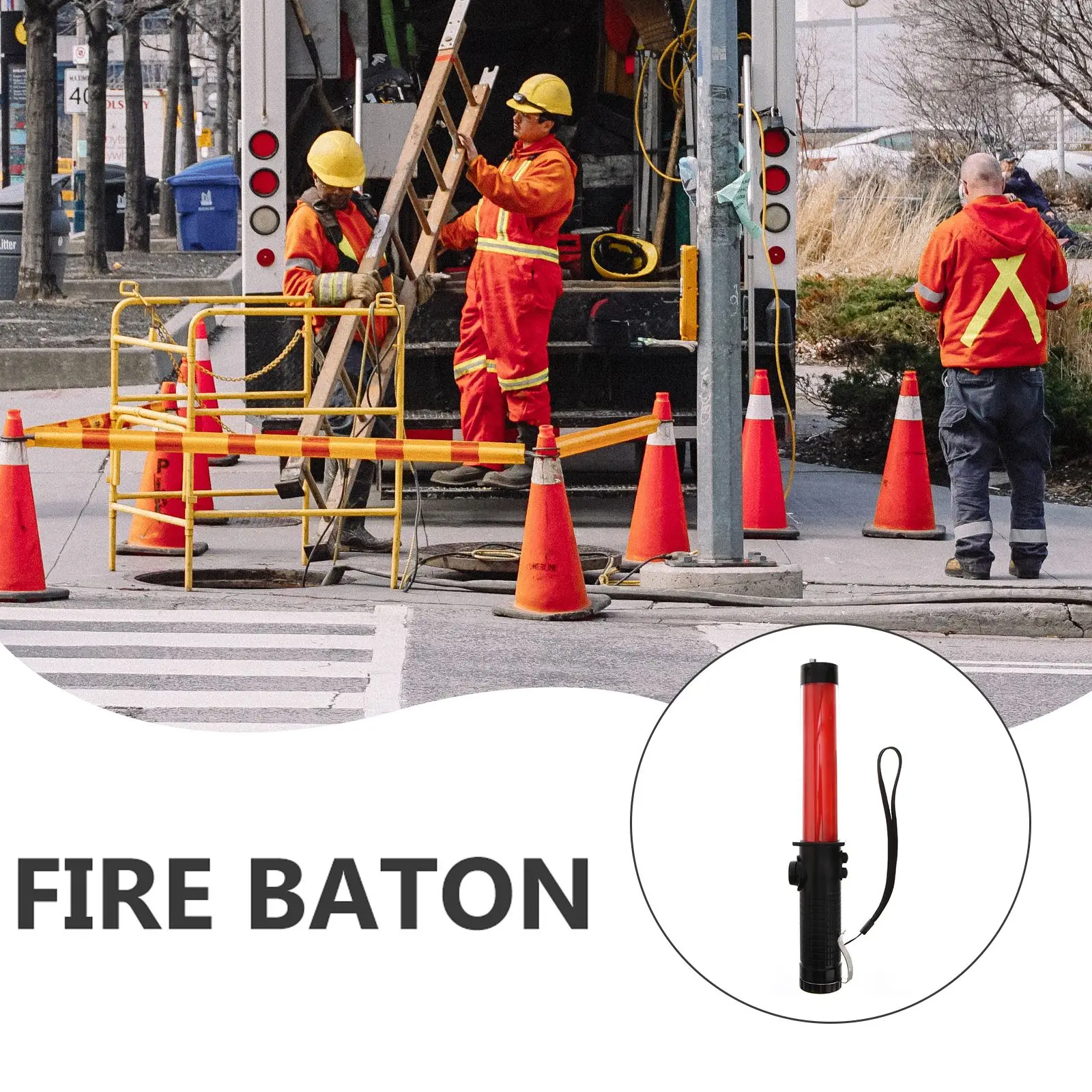 30cm Bright Led Safety Beacon Traffic Stick With Magnet For Signal Flashing Roadway Safety Traffic Light Abs Handle Easy