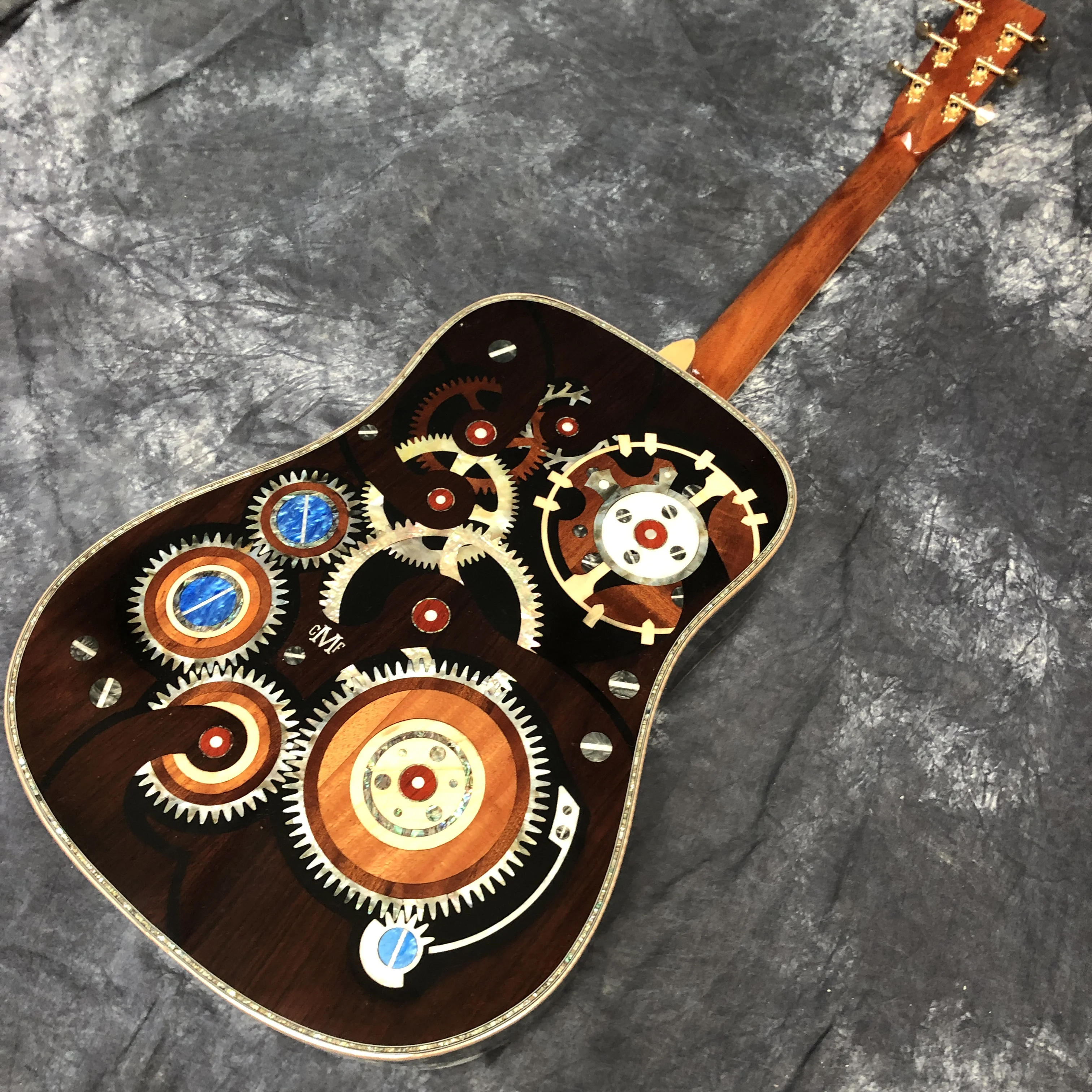 Chitarra Acustica Tipo D-200 In Legno Massello Di Alta Qualità