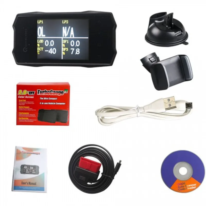 

QUICKLYNKS (TG6) TurboGauge VI 2.8" Color Screen Auto Trip Monitor