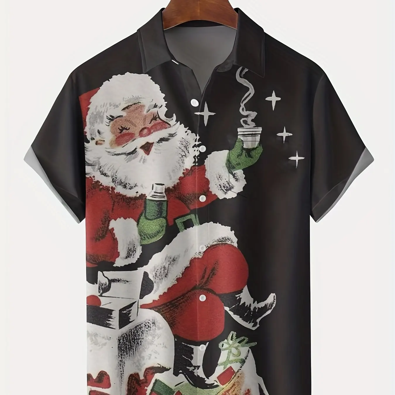 Children's Clothing Boy's Shirt Short Sleeve Blouse Cartoon Christmas Print Kawaii Kids Summer Clothes Shirts