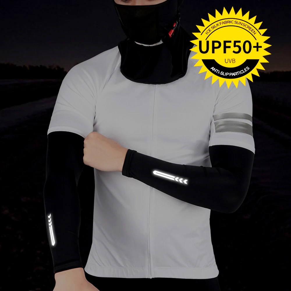 Sun Protection Arm Sleeves Arm Sleeves Cooling Arm Sleeves Basketball Elbow Protectors 1Pair Ice Fabric Breathable UV Protection Running Cooling UPF 50 Arm Sleeves Fitness Basketball Elbow Pad Sport Cycling Outdoor