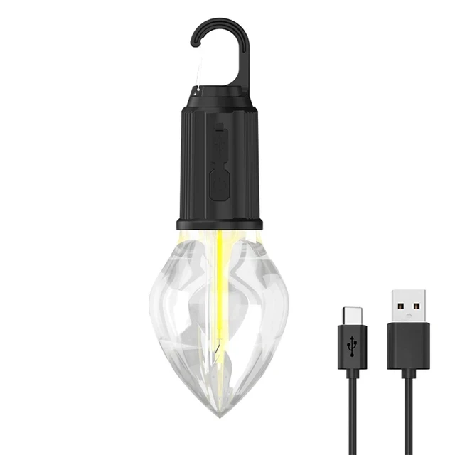 Compact LED Camping Lantern with Hook & Type C Charging - Waterproof Portable Light