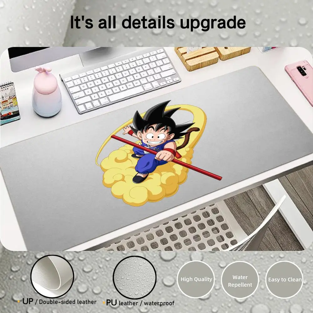 

Goku Mousepad PU Leather Personalized Large Anti Slip Table Mat,anime Mouse Pad Gamer Accessories Kawaii Desk Pad Gamer Mat