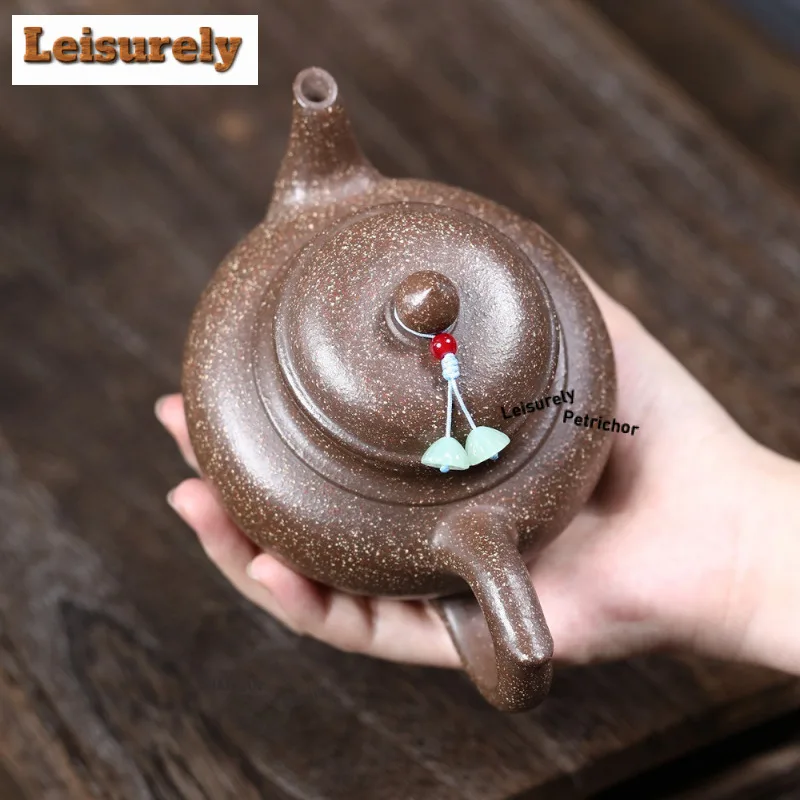300ml Yixing Purple Clay Teapots Handmade Laughing Sakura Pot Raw Ore Multi-coloure Section Mud Tea Maker Kettle Zisha Tea Set