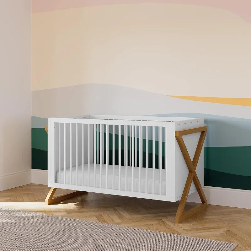 3-in-1 Convertible Crib (Vintage Driftwood) Easily Converts to Toddler Bed & Daybed, 3-Position Adjustable 2