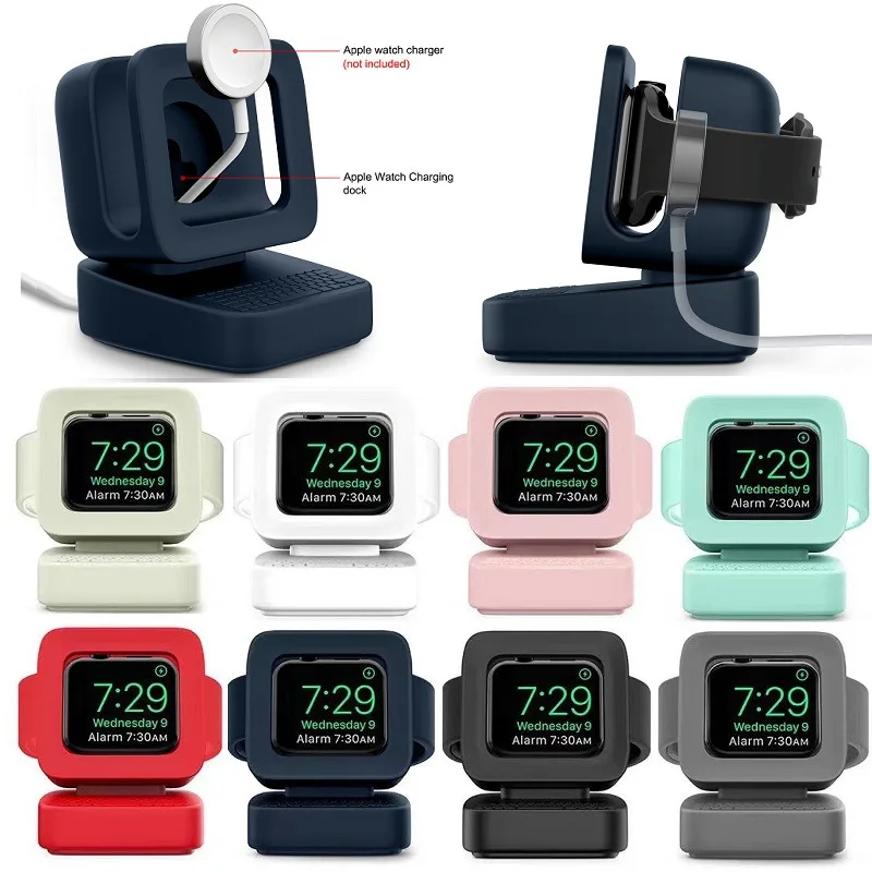 Personal Computer Moder Per Iwatch Charger Charging Stand Watch Dock Station Supporto In Silicone Per Apple Watch 6/5/4/3/2/7Se Stand