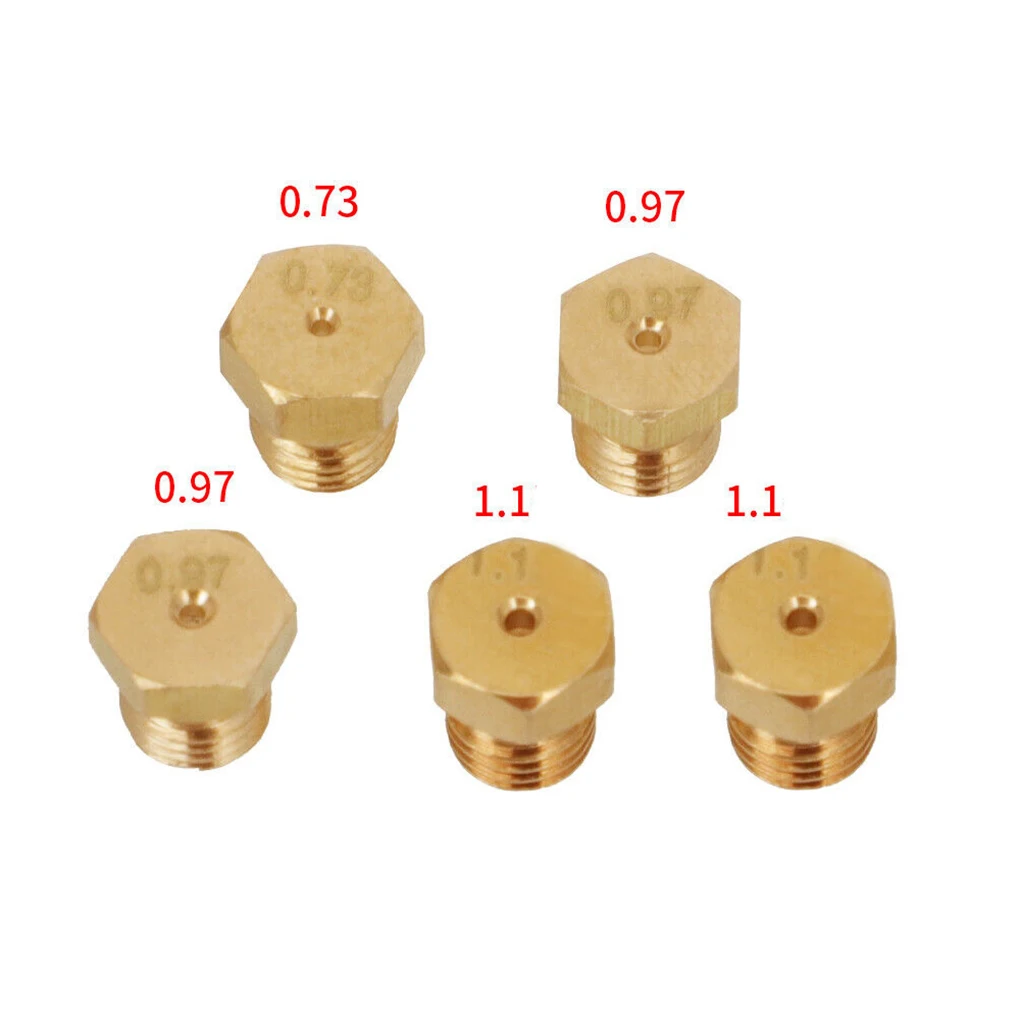 5pcs Metal Durable Gas Stove Burner Set With Convenient Replacement Durable And Reliable Injectors Set Jets Nozzles gas stove burner set