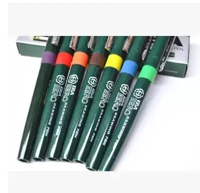 HERO 0.2mm Needle Pen Professional Engineering Technical Fine Point Recharged Filling Ink Liner Writing Sketch Drawing Art Tools
