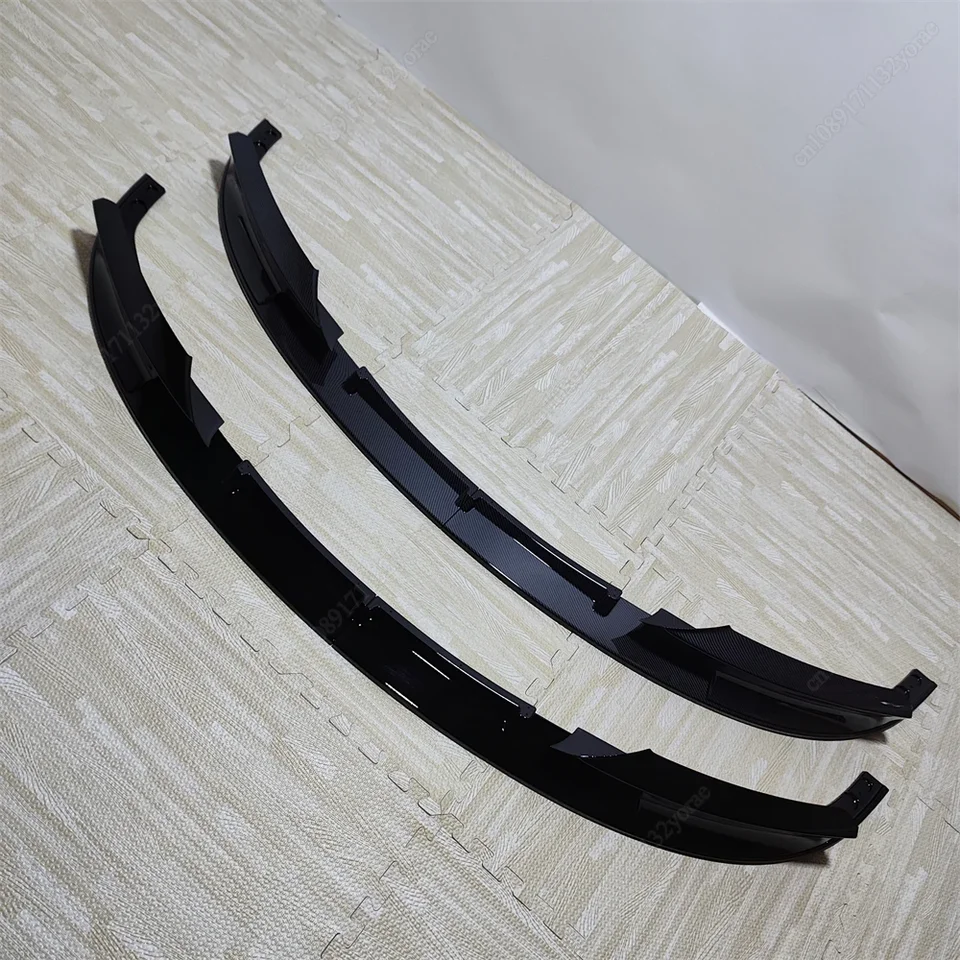 Holdfiturn Front Bumper Lip Spoiler Glossy Black Car Front Bumper