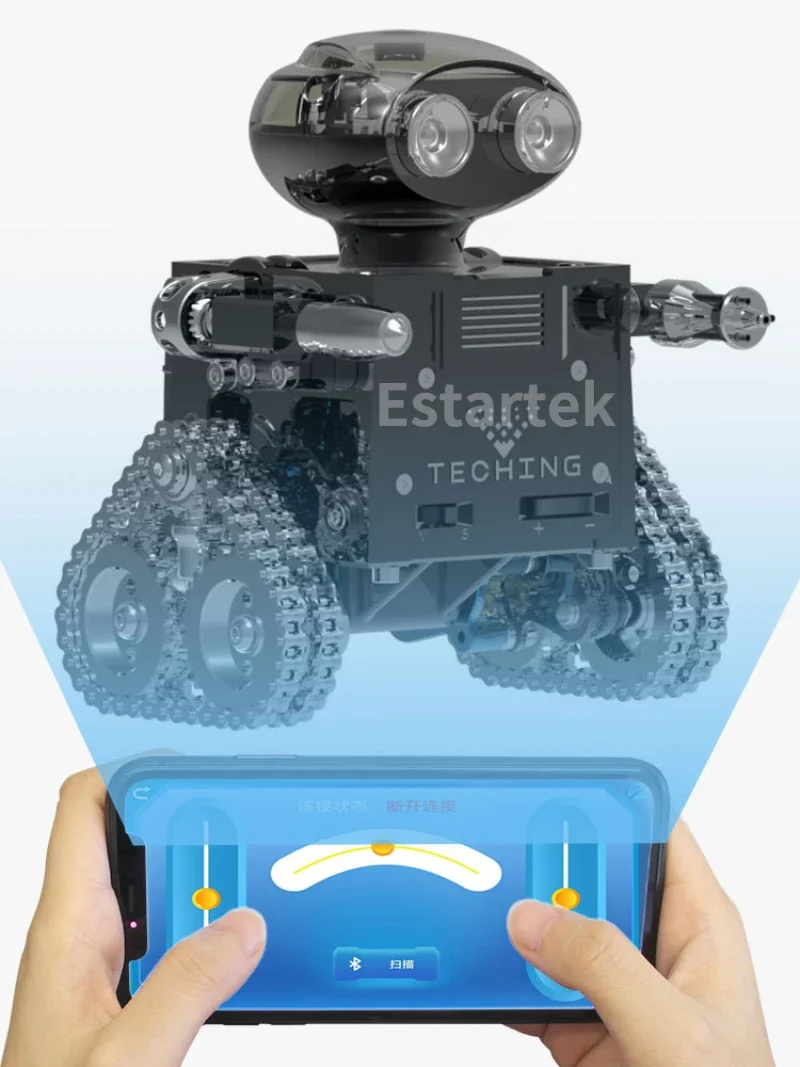 TECHING Metal DM518 APP + Voice Control Robot Assembly Model Gift for Collection and Holiday