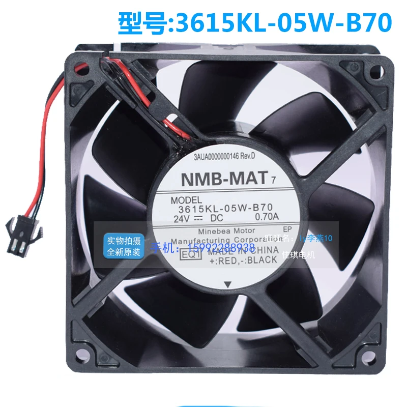 Original para Nmb 9238 3615kl05w-b70 24v 0.70a 9cm 92*38 mm Acs510 550 Abb Inversor fã Novo