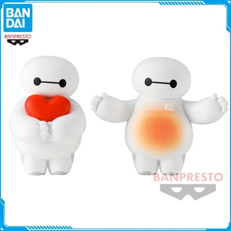 

Bandai Original Disney Fluffy PuffyBig Hero 6 Action Figure Flocking Baymax Intelligent Robot Collectible Model Children Gift