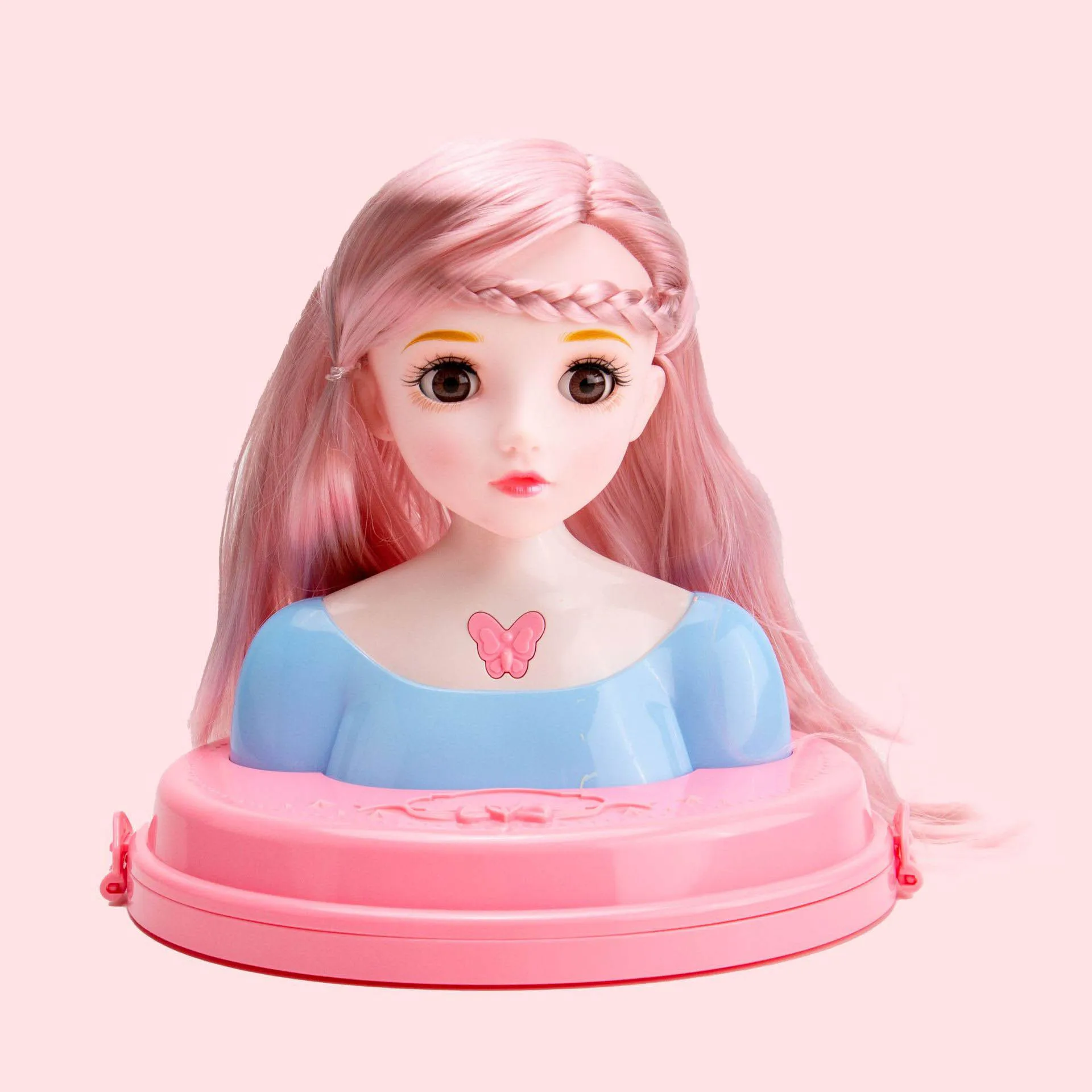 European Fashion Half Body Makeup Hairstyle Mannequin Head Play House Girl Princess Dress Up Practice Makeup Hair Combing Toys