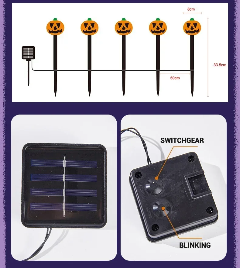 Halloween Pumpkin Solar Lamp