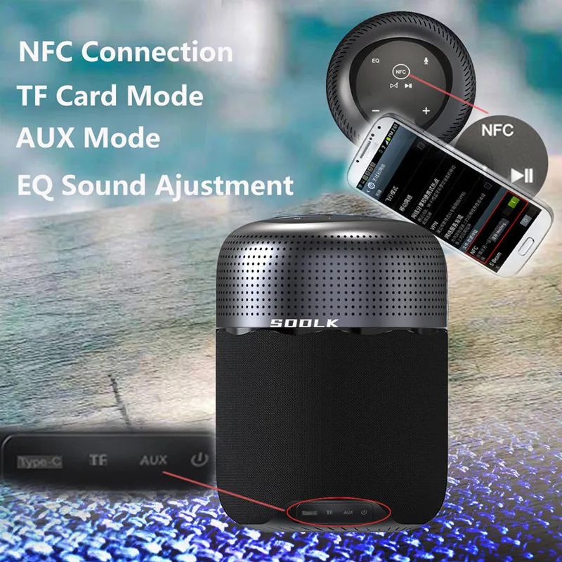 

100W Subwoofer Portable Wireless Bluetooth Speaker TWS 3D Stereo Mini Post Outdoor IPX7 Waterproof Subwoofer Speaker AUX TF Card