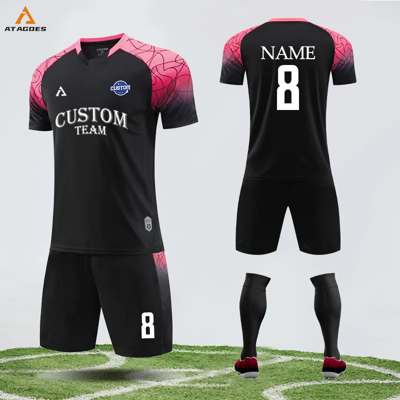 High Quality Men Football Jerseys Soccer Clothes Sets Club Team Training Football Uniforms Adult Soccer Jersey D8862