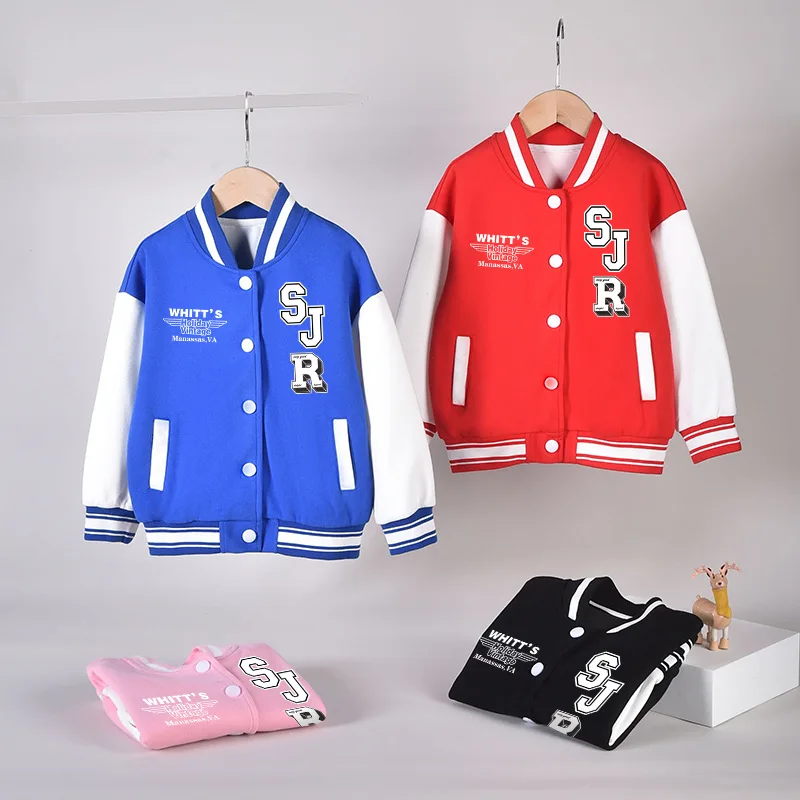 Jacket for Boys Baseball Jacket Spring Autumn Loose Casual Outerwear Girls Sportswear 2-15 Years School Teens Kids Tops Clothes
