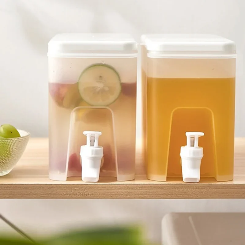 Large Capacity Cold Kettle 3.5L Juice Jug Cold Kettle with Faucet In Refrigerator Ice Drink Dispenser 2Pcs cold water pitcher,fridge kettle,beverage dispenser
