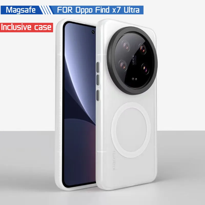 

Роскошный магнитный для Magsafe Беспроводная зарядка для Oppo Find X7 ультра полная защита ударопрочный ТПУ + жесткий чехол для ПК