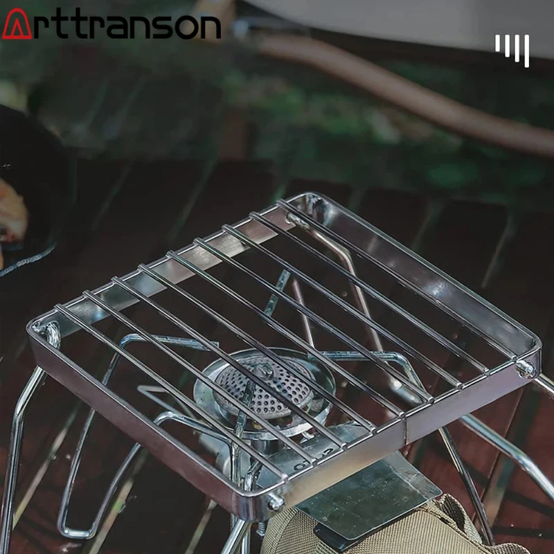Outdoor Stainless Steel Stove Holder Camping Portable Folding Mini Barbecue Rack Set Pot Holder Baking Tray barbecue rack set