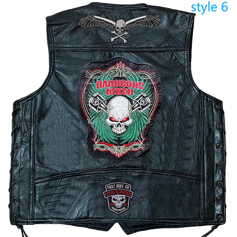 Production of Thorny Motorcycle Vest Sleeveless Trendy Loose Casual Vest Super Cool Personalized Harley Riding