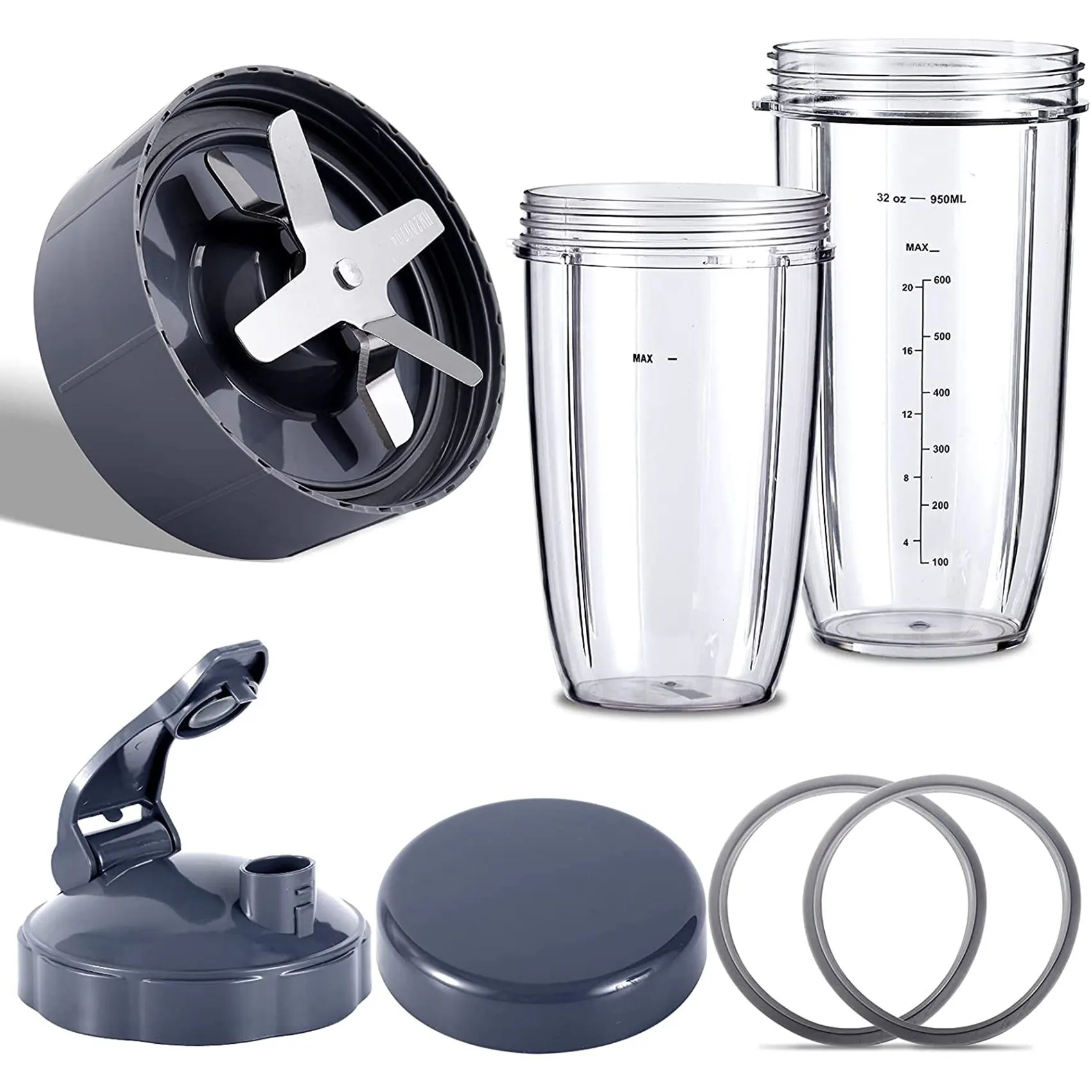 Food Blender Commercial Blender Blender Replacement Parts For NutriBullet Blenders 600W/900W/PRO-Extractor Blade & 32Oz Huge Cups & 24Oz Huge Cups