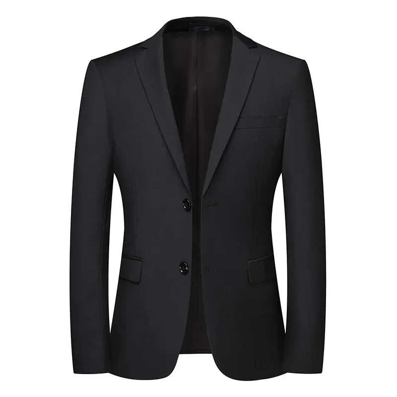 Men's Blazer Fashion Business Solid Color British Style Professional Work Groom Wedding Dress