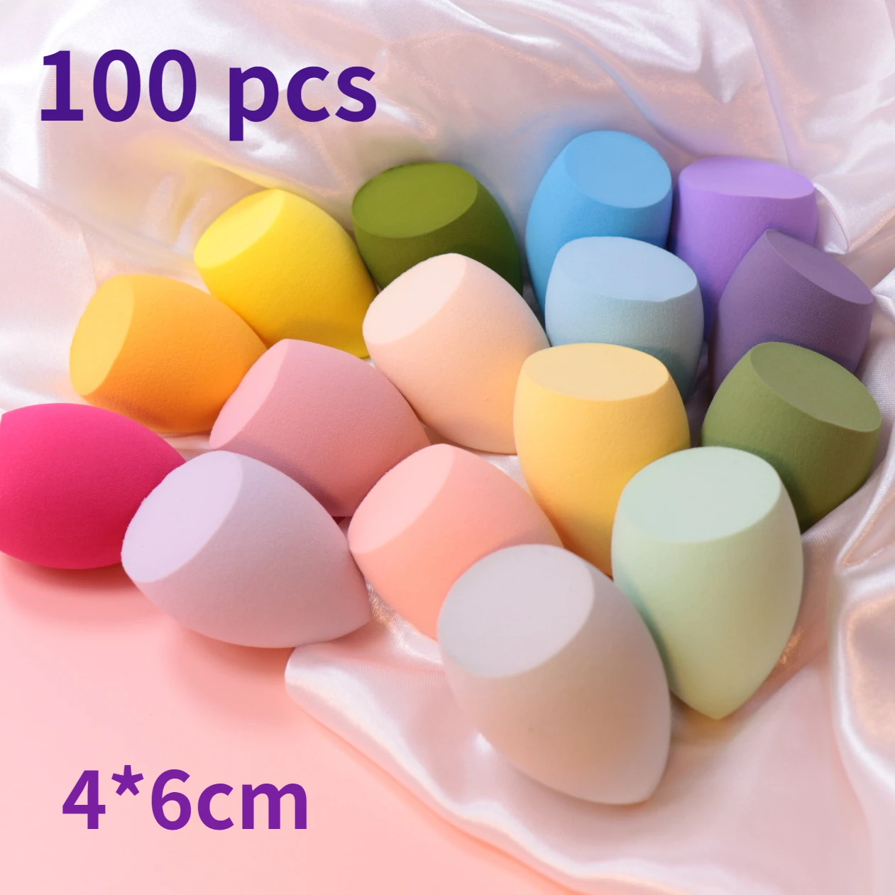 

100Pcs 4*6cm sponge puff wholesale Beauty Egg Set Water Drop Puff Air Cushion Makeup Egg Super Soft MAKEUP Tool & Accessories