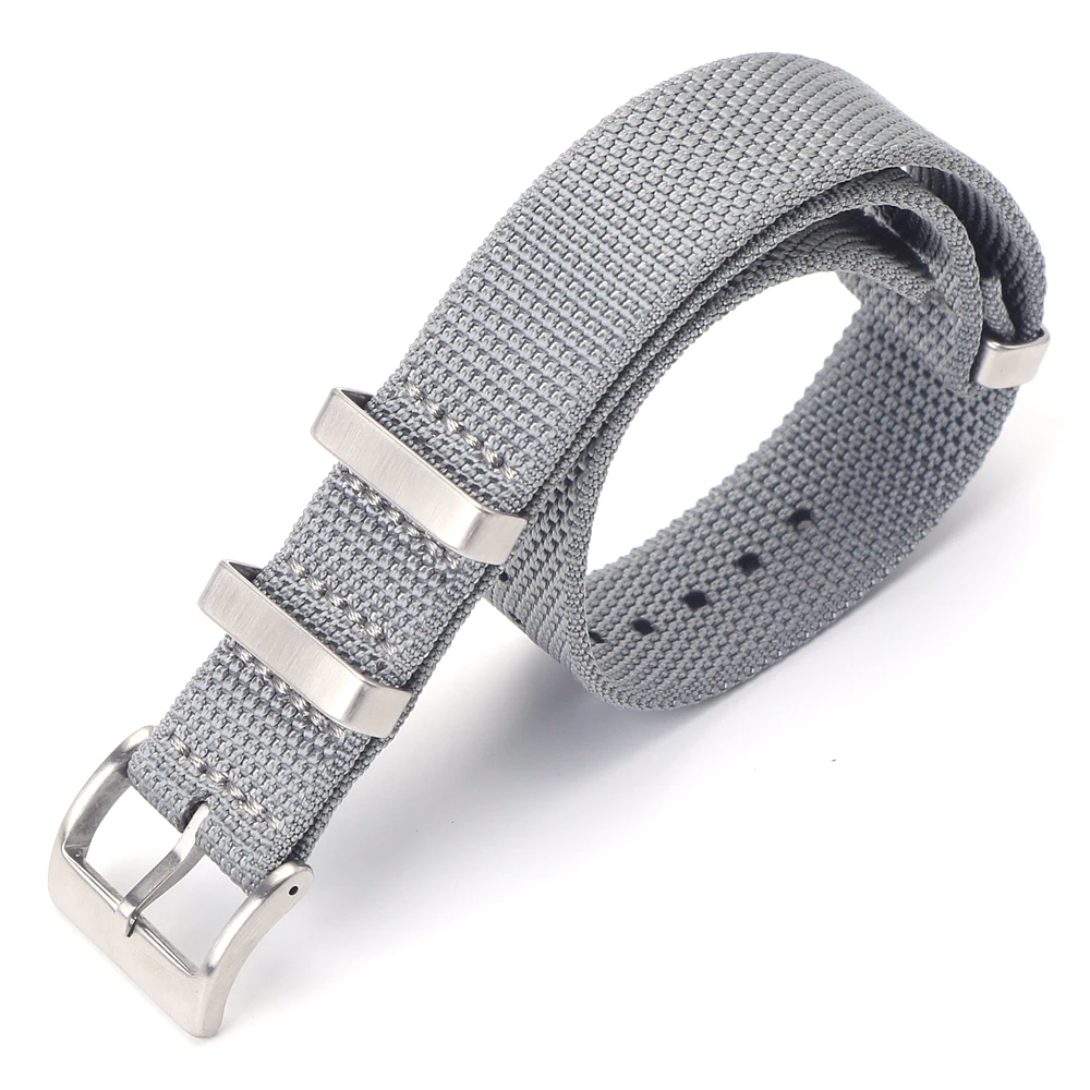 Enhanced Nylon Braided Sport Watch Strap - Durable Fabric Wristband Belt