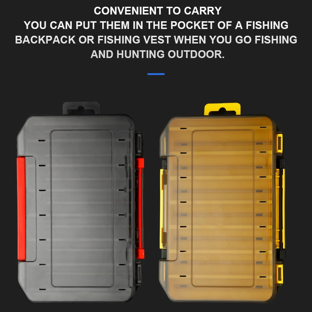 Fishing Tackle Box Lure Storage 14 Compartments Double Sided Open Case  Strength Container Baits Gear Accesorios Pesca Tools Set - Fishing Tackle  Boxes - AliExpress