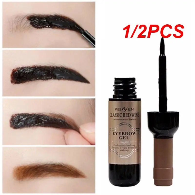 1/2Pcs Tattoo Brow Gel Makeup Beautiful Smudge-Proof Sopracciglio Gel Dye Cosmetici A Lunga Durata Gel Impermeabile Impermeabile Vibrante