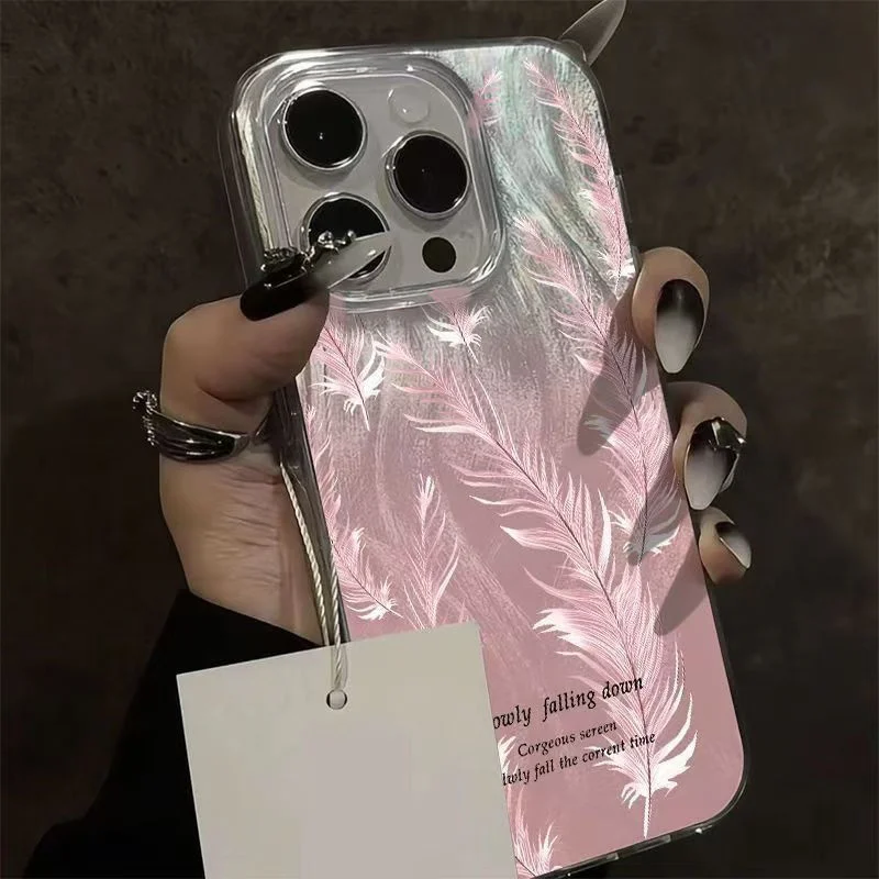 Rosa Feder Aurora Handyhülle für Xiaomi Redmi Note 14 14C 13 12 12C 11 10 13C Pro Plus 4G 5G Soft Edge Hard Back Coque Cover – Detail 8