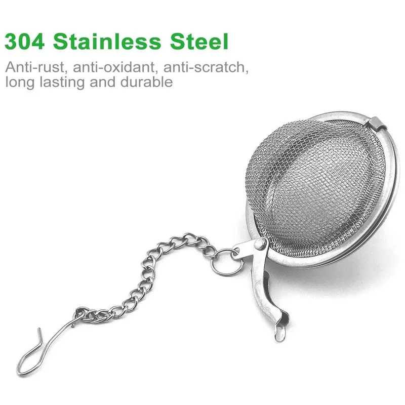 Stainless Steel Tea Infuser Sphere Locking Spice Tea Ball Strainer Mesh Infuser Filter Strainers 1-5pcs Kitchen Accessories tea infuser tea strainer tea filter