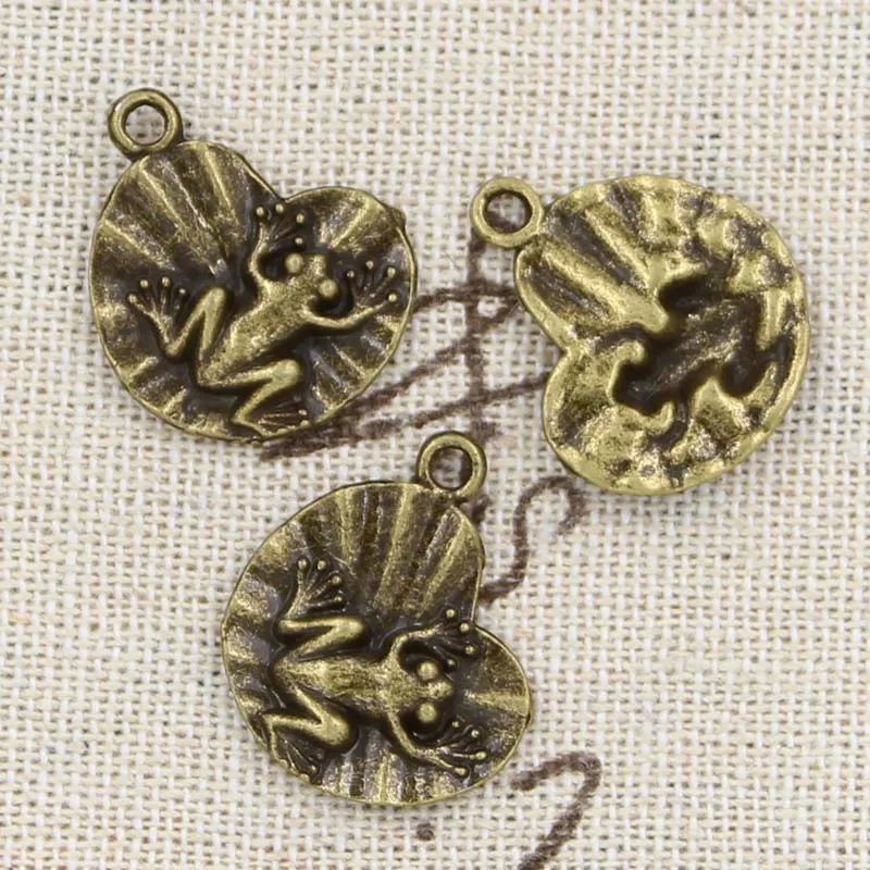 Pendentif Grenouille En Argent 925 Vintage - Travail Artisanal Réaliste, 17mm - Occasion