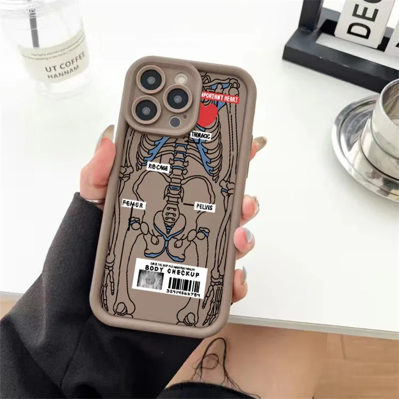 Heart Skull Protective Phone Case