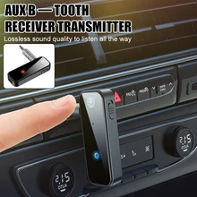 

Hot Sale 2 In 1 Bluetooth-Compatible Adapter Receiver Transmitter with 3.5mm AUX Jack Hands-free Audio Receiver for Car Speaker